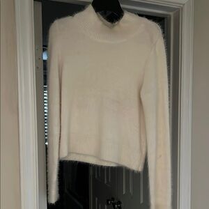 LOFT Cream Cowl Turtleneck Sweater Soft Texture
